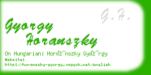 gyorgy horanszky business card